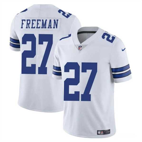 Youth Dallas Cowboys #27 Royce Freeman White Vapor Untouchable Limited Stitched Jersey Dzhi